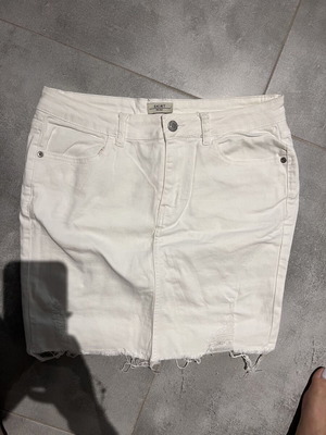 Mini denim skirt white, like new, size M 38 10