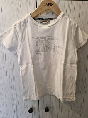 Burberry short-sleeve T-shirt white for boy, size 5, like new