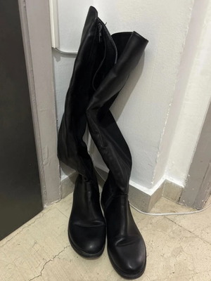 Knee-high boots used, black, size 38, Voi Noi