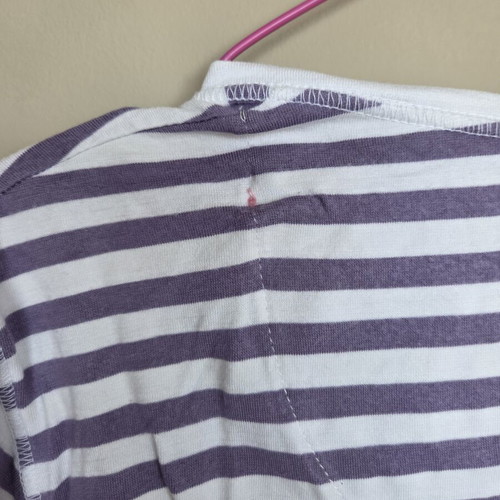 Women's blouse used, elastic, white and purple, one size