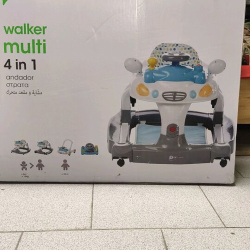 Prémaman 4-in-1 walker used, blue/gray