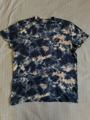 Hollister Men Unisex Tie Dye T-Shirt Large, like new, blue pink Y2K