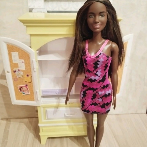 Barbie furniture set with doll used