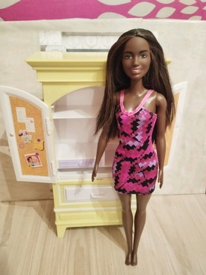 Barbie furniture set with doll used