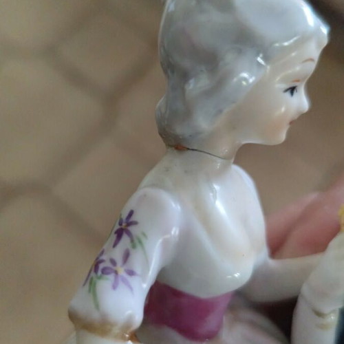 Porcelain vintage decoration used with repaired break