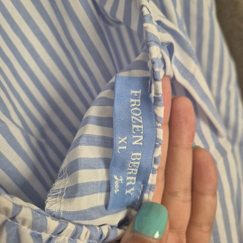 Maxi dress XL like new, white and blue