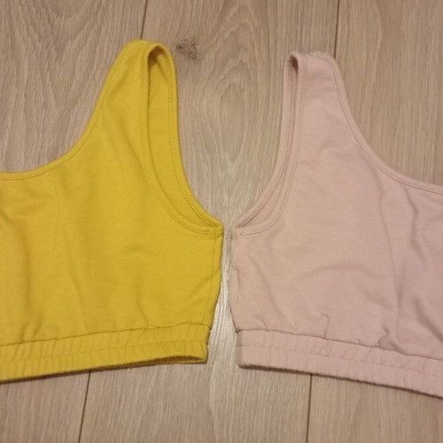 Shein Bustiers like new, pack of 2, XS-S, pink and yellow