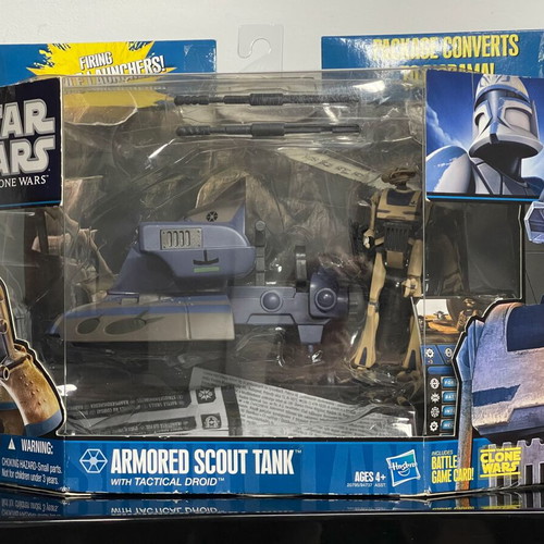 Star Wars Hasbro Armored Scout Tank with Tactical Droid new