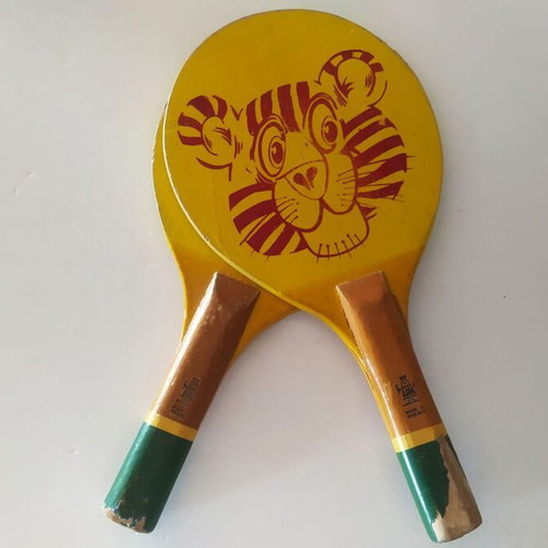 Children's wooden rackets set used yellow by ALFA