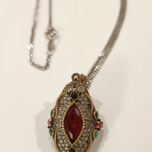 Silver necklace used