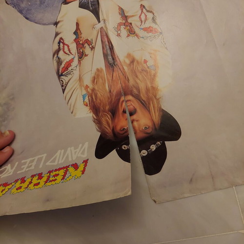 Skid Row & David Lee Roth poster used, Kerrang! magazine 58.3x42.5