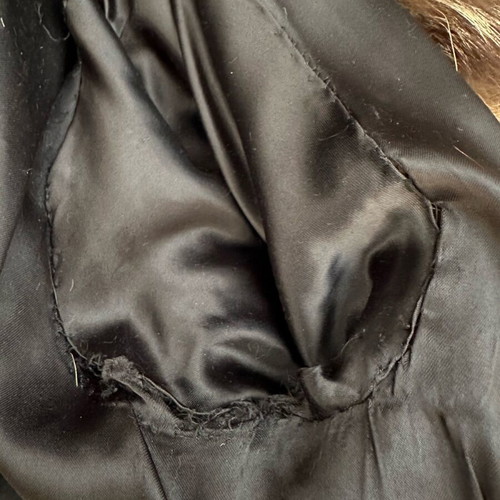 Authentic Italian Fur Leather Jacket used No. S-M