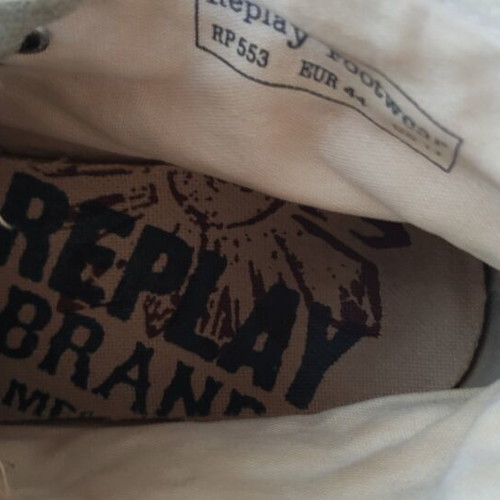 Replay sneakers casual used, size 44.5, white and grey