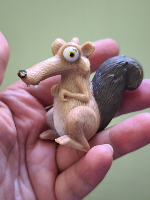 The Ice Age Scrat Figure used, original McDonalds collectible 2009