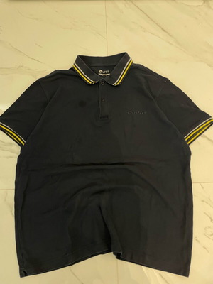 Lotto black polo used, size XL with collar details