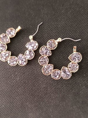 Earrings like new, gray, high quality