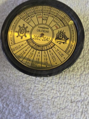 Vintage ship calendar 2002-2041, 40 years