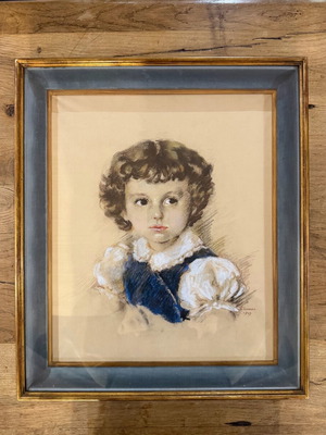 Έργο τέχνης κοριτσάκι μεταχειρισμένο σε υπέροχη κορνίζα