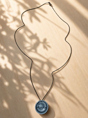 Handmade porcelain necklace with 925 silver chain new