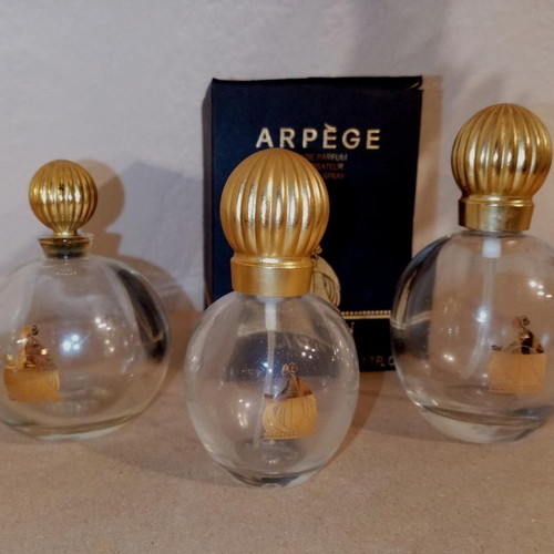 Vintage Arpège by Lanvin perfume bottles used, set of 3