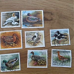 Island stamps birds and ducks