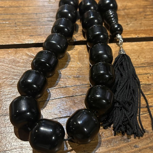 Old mastic komboloi worry beads, 15 beads, large size