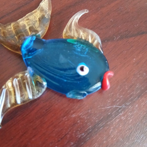 Murano miniature fish collectibles, set of 3