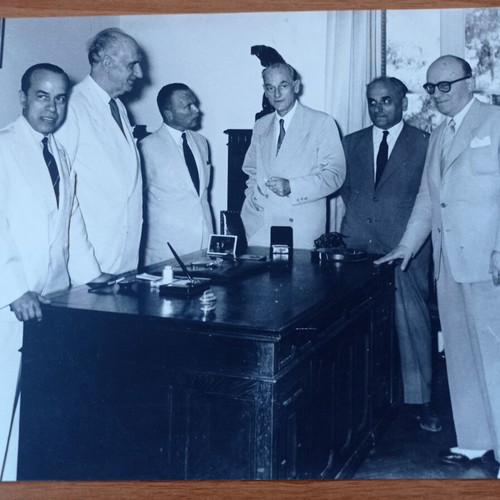 Historical photo of Papandreou, Kanellopoulos and other politicians used