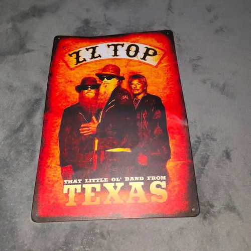 Southern Rock ZZ Top Retro Metal Sign like new