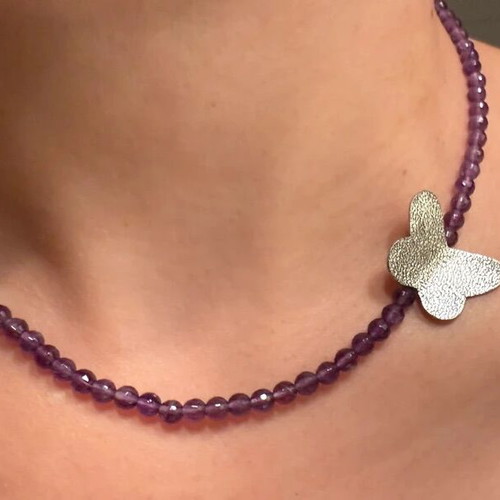 Handmade Necklace Silver 925 and Amethyst new