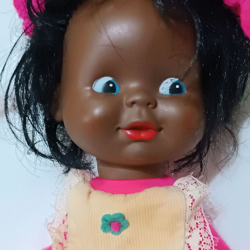 Stuffed cloth doll Cioccolina by El Greco like new, 1970s