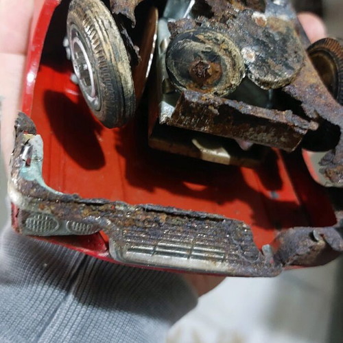 Tin cars used, pack, vintage, for parts