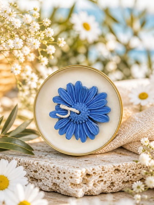 Soy Wax Scented Candle Daisy in Metal Container
