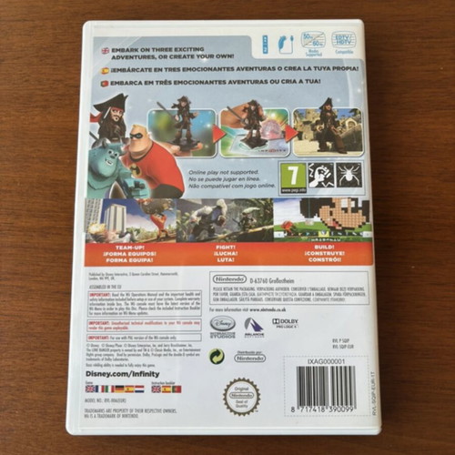 Disney Infinity 1.0 Nintendo Wii game like new with 3 power discs