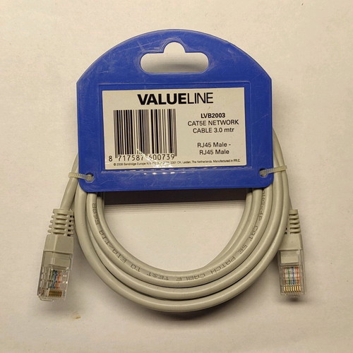 ValueLine LVB2003 Ethernet cable like new, 3 meters