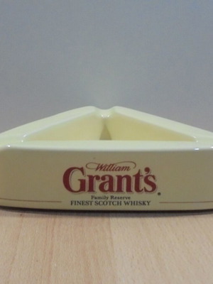 Grant's Scotch Whisky old promotional ceramic ashtray used