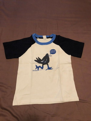 Petit Bateau T-shirt for boys 4-5 years used, white and blue
