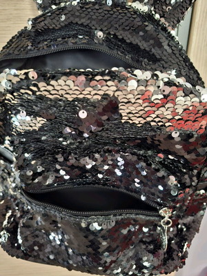 Backpack like new, black and silver