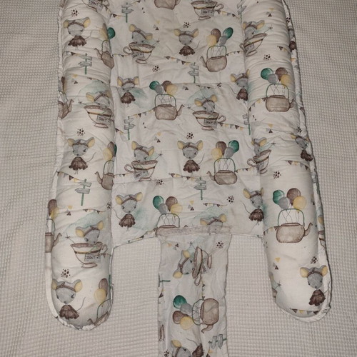 Baby nest gray with mouse pattern used