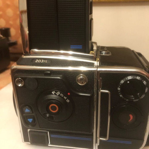 Hasselblad 203 FE new with two unused backs