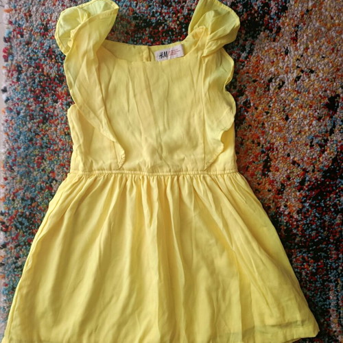 H&M kids dress yellow like new, 2-3 years, 98 cm