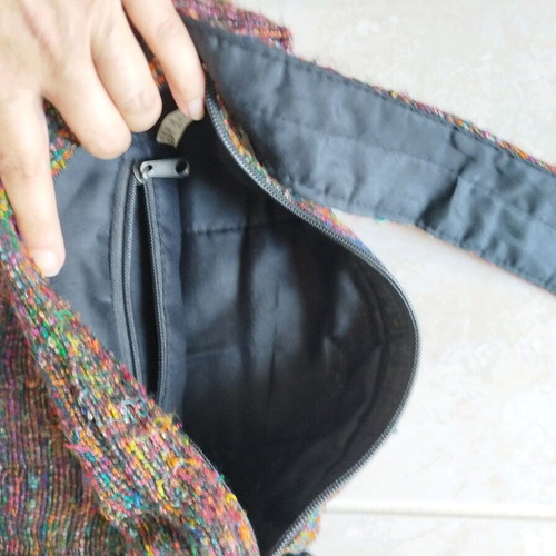 Boho crossbody bag like new, multicolored