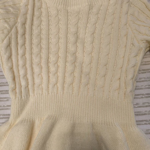 White knitted Shein dress new with elastic waist