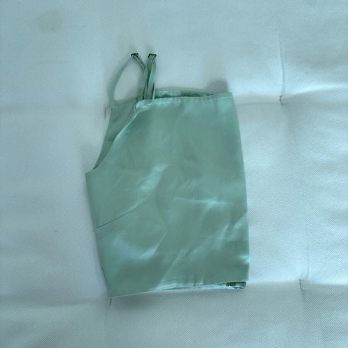 Lynne satin top with zipper and adjustable strap pistachio like new