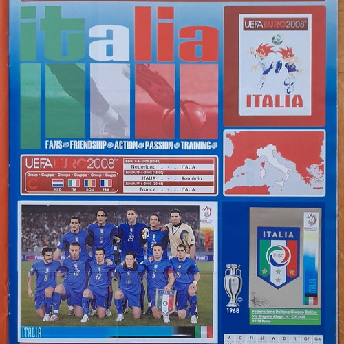 Euro Austria-Switzerland 2008 sticker album used with 532 of 535 stickers
