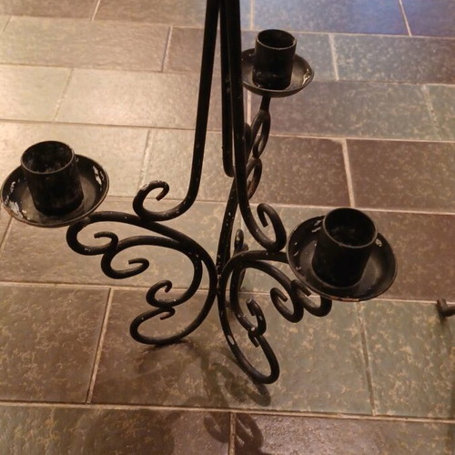 Candlesticks and lamp bases used, pack of 9 old pieces