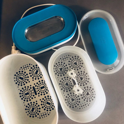 Philips Avent sterilizer and Dr. Brown’s drying rack used