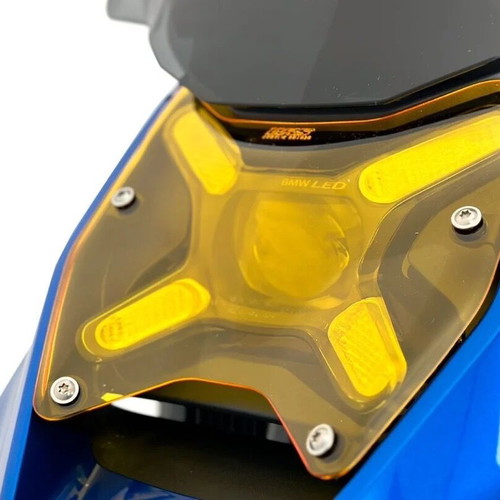 BMW R 1300 GS 23-24 headlight protective lens like new, yellow fluo