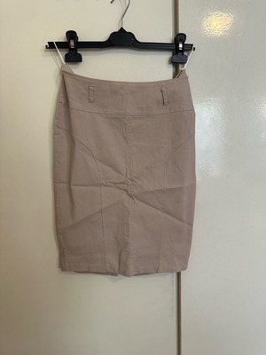 Pin Up skirt beige, size S, elastic fabric