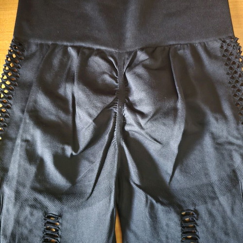 Leggings with ruching like new, black